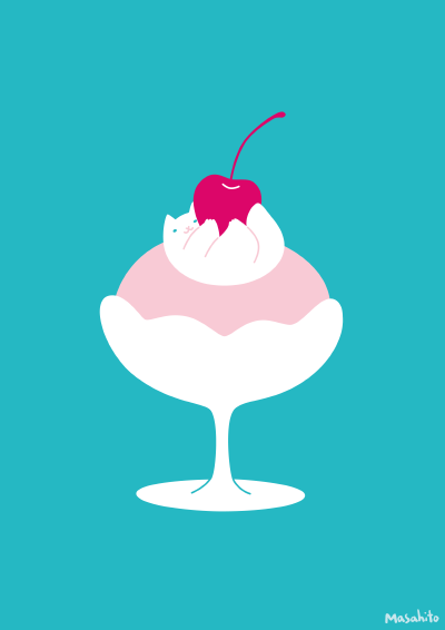 cat pretending to be desserts