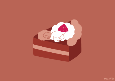 chocolate cake with puppies on top